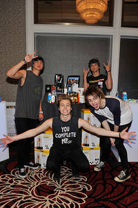 5SOS are just plain adorable as they raid the Billboard Music Awards gifting suite in Las Vegas - pics